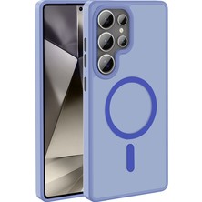 Zore Galaxy S25 Ultra Kılıf M-Safe Şarj Özellikli Mat Arka Yüzey Frms Sio Kapak - Lila