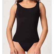 Wovna Siyah Kadın Dikişsiz Atlet Korse