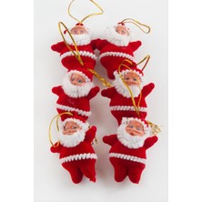 Bijuteri Net 6 Adet Küçük Noel Baba Yılbaşı Ağaç Süsü