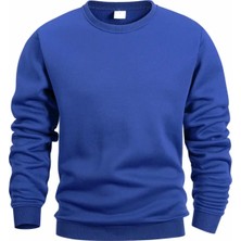 Punix Punıx Büyük Beden Düz Baskısız Yüksek Kalite 3 Iplik Yeni Sezon Kışlık Erkek Bisiklet Yaka Sweatshırt