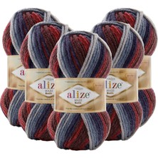 Alize Süperlana Maxi Yünlü Örgü Iplği/kalın Chunky Iplik/batik/el Örgü İPI/ 8130