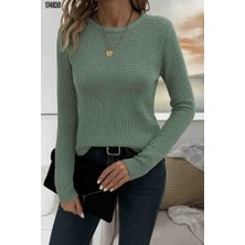 CBM Kadın Uzun Kollu Bisiklet Yaka Triko Kazak