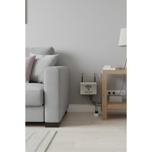 Grandmix Modern Metal Tasarım Wi-Fi Işaretli Modem / Router Depolama ve Kablo Saklama Organizeri 15X10X10 cm