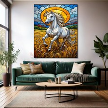 Artarilion Kanvas Dikey Duvar Tablosu Kanvas Mozaik At Ev Ofis Salon Modern Duvar Tablosu