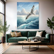 Artarilion Kanvas Dikey Duvar Tablosu Kanvas Martı ve Okyanus Ev Ofis Salon Modern Duvar Tablosu