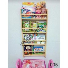 Doğal Ahşap Montessori Çocuk Odası Kitaplığı, Şık ve Kullanışlı Tasarım