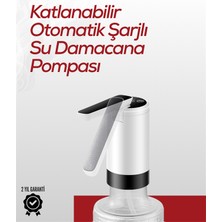 8000 Mah USB Şarjlı Su Pompası | Tek Tuşla Başlat/durdur | Cam Damacana Uyumlu | Enerji Tasarruflu 4W Güç