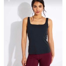 Nike Yoga Luxe Shelf-Bra Dri-Fit Black Tank Top Siyah Kadın T-Shirt/atlet