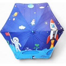 Baginn Erkek Çocuk Baston Şemsiye Reflektörlü Karakter Desenli Boyu 70 cm Çapı 80 cm 6 Telli Isim Etiketli