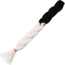 Marsilyan Afrika Örgülük Sentetik Ombreli Saç 100 Gr. - Siyah / Beyaz