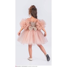 Kokoş Bebe Ponpon Tak Çıkarlı Kız Çocuk 4 Parça Elbise - 3/10 Yaş - 31535