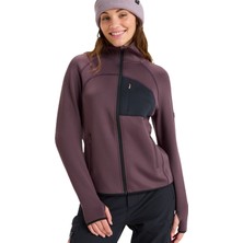 Roxy Kadın Mor Polar Ceket Standart Kalıp ile Outdoor Kullanım İçin Rahat Tasarım