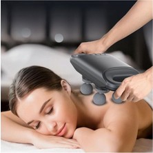 Sessiz 4 Başlıklı Ergonomik Masaj Tabancası Tüm Vücut Rahatlatıcı