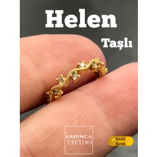 Altın Rengi Yaprak Defne Halka Conch Earcuff Küpe, Şık ve Zarif Tasarım