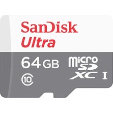 Sandisk Ultra 64 GB 100 Mb/s Uhs-I Class 10 SDSQUNR-064G-GN3MN Micro Sd Kart