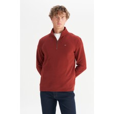 Wrangler Pamuklu Regular Fit Dik Yaka Fermuarlı Selanik Örgü Sweatshirt