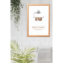 Banyo ve Ev Için Doğal Ahşap Çerçeveli Modern Tablo, Çift Taraflı Bant ve Dübel ile Kolay Montaj