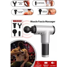 6 Kademe Titreşimli Şarjlı Masaj Tabancası, Çok Başlıklı, Rahatlatıcı ve Taşınabilir