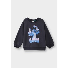 DeFacto Disney Lilo & Stitch Bisiklet Yaka Sweatshirt Kız Bebek G0059A525WN