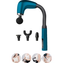 4 Başlıklı Titreşimli ve Darbeli Masaj Aleti, Tüm Vücut Için, Canlandırıcı Yeşil Renk