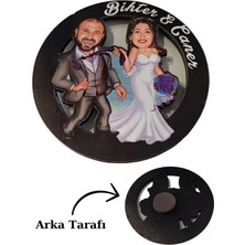 Özcan Tasarım Kişiye Özel Düğün Mağnet - Karikatür Mağnet