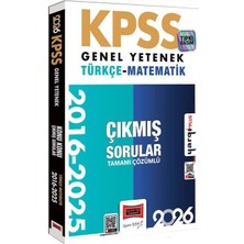 Yargı 2026 Kpss Genel Yetenek Türkçe-Matematik Çıkmış Sorular 2016-2025 Çözümlü Yargı Yayınları