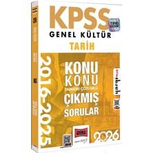 Yargı 2026 Kpss Tarih Çıkmış Sorular 2016-2025 Konu Konu Çözümlü Yargı Yayınları