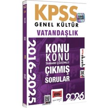 Yargı 2026 Kpss Vatandaşlık Çıkmış Sorular 2016-2025 Konu Konu Çözümlü Yargı Yayınları