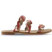 Bueno Shoes Pudra Multi Deri Kadın Düz Terlik 01WU3416 01WU3416