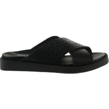 Bueno Shoes Siyah Deri Kadın Düz Terlik 01WS2817 01WS2817