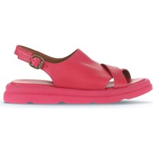 Bueno Shoes Fuşya Deri Kadın Düz Sandalet 01WA2605 01WA2605