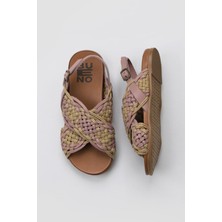 Bueno Shoes Pudra Deri Kadın Düz Sandalet 01WU4248 01WU4248
