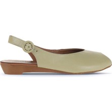 Bueno Shoes Haki Deri Kadın Düz Sandalet 01WA4406 01WA4406