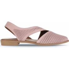 Bueno Shoes Gül Kurusu Deri Kadın Düz Sandalet 01WA9202 01WA9202