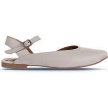 Bueno Shoes Gri Deri Kadın Düz Sandalet 01WA3310 01WA3310
