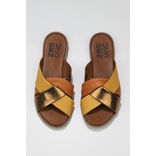 Bueno Shoes Bakır Multi Deri Kadın Düz Terlik 01WN5018 01WN5018