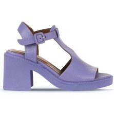 Bueno Shoes Lila Deri Kadın Topuklu Sandalet 01WA1702 01WA1702