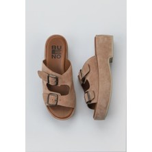 Bueno Shoes Pudra Süet Kadın Düz Terlik 01WU6013 01WU6013