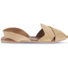 Bueno Shoes Taba Açık Alf Süet Kadın Düz Sandalet 01WA5805 01WA5805