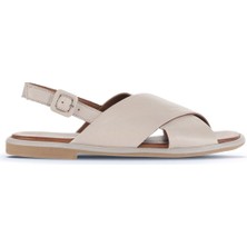 Bueno Shoes Gri Deri Kadın Düz Sandalet 01WA3600 01WA3600