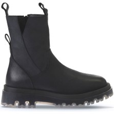 Bueno Shoes Siyah Deri Kadın Düz Bot 01WV1501 01WV1501