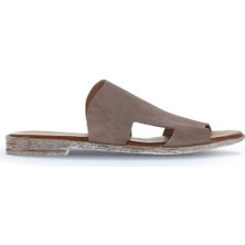 Bueno Shoes Gri Koyu Alf Süet Kadın Düz Terlik 01WA3012 01WA3012