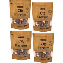 Harras Yerli Yüksek Protein Çiğ Karışık Kuruyemiş Fit Karışım 4 Adet x 150 gr