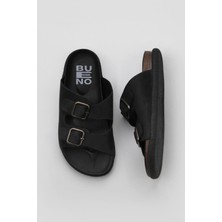 Bueno Shoes Siyah Nubuk Kadın Düz Terlik 01WS11001 01WS11001