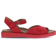 Bueno Shoes Kırmızı Alf Süet Kadın Düz Sandalet 01WA5403 01WA5403