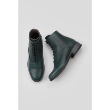 Bueno Shoes Yeşil Deri Kadın Düz Bot 01WR3303 01WR3303