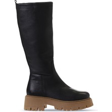 Bueno Shoes Siyah Deri Kadın Düz Çizme 01WV3109 01WV3109