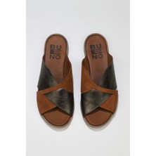 Bueno Shoes Taba Haki Süet-Deri Kadın Düz Terlik 01WU3000 01WU3000