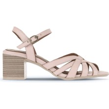 Bueno Shoes Pudra Deri Kadın Topuklu Sandalet 01WA2800 01WA2800