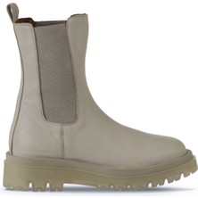 Bueno Shoes Bej Deri Kadın Dolgu Topuklu Bot 01WV1510 01WV1510